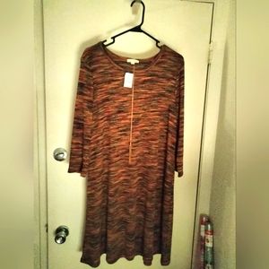 NWT Song and Spirit Women's Multi-Colored Dress with necklace size Large